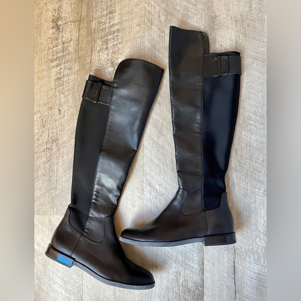 Over the knee, Calvin Klein boots. Chic and comfy!
